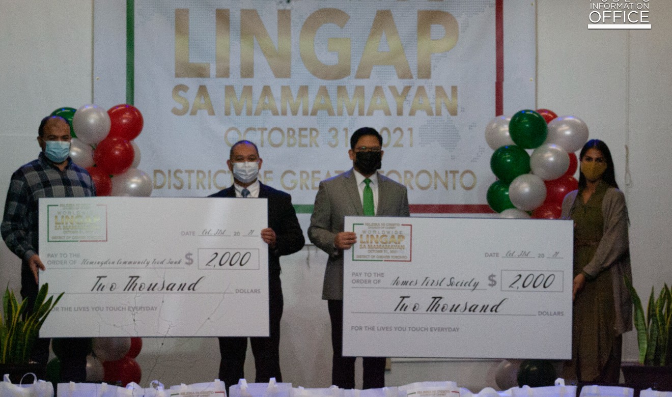 Iglesia Ni Cristo in Toronto gives 100 care packages, 2,500 lbs of food, monetary donations to local organizations