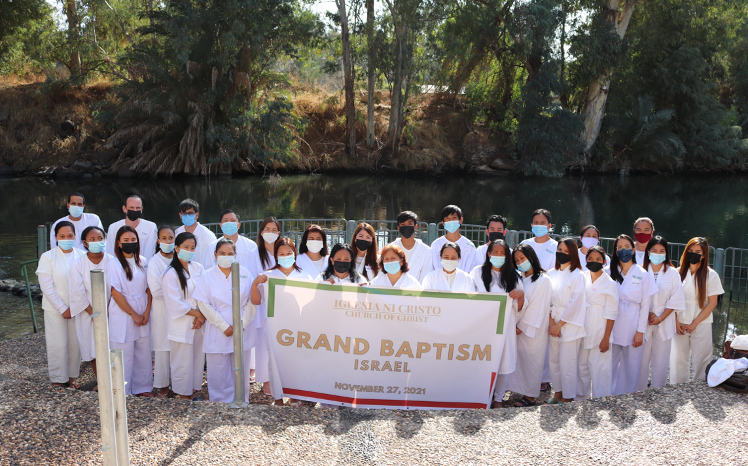 Mediterranean District conducts baptism in the Jordan River