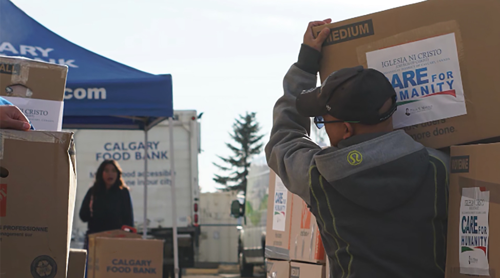 INC donates 506 boxes of food to Calgary Food Bank