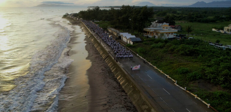 Camarines Norte brethren unite for Fun Walk, Coastal Clean-up drive